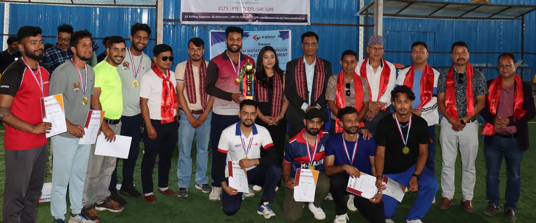 मातातिर्थ इन्डोर क्रिकेट प्रतियोगिताको उपाधि सेभेन हर्सलाई, मिक्समाण्डु दोश्रो