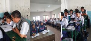 अनि चन्द्रागिरिका जनप्रतिनिधि कक्षा कोठामा विद्यार्थीसँगै बसेर शिक्षकलाई सुन्न थाले