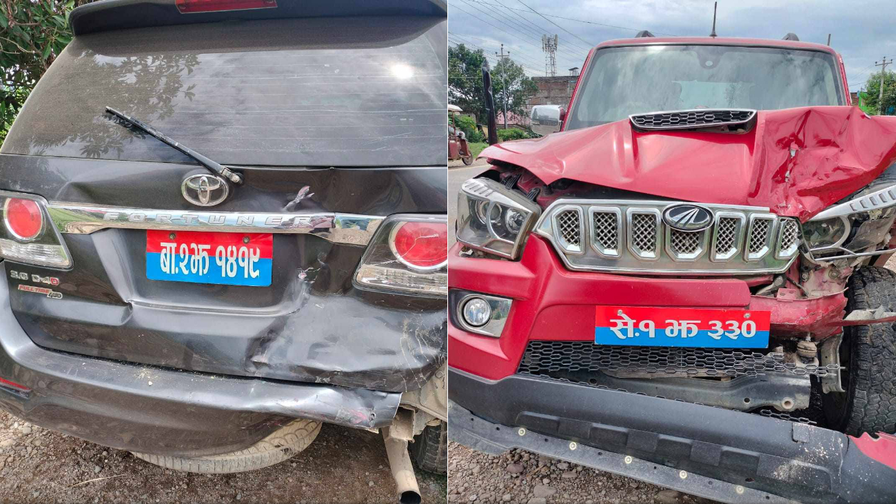 दुई मन्त्री सवार भीआइपी गाडी एक आपसमा ठोक्किएपछि…