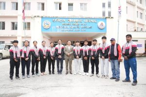 नेपाली जुनियर ब्याडमिन्टन टोली भुटान जाँदै