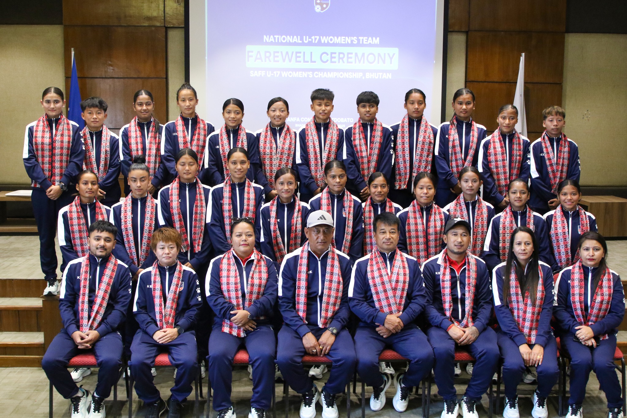 साफ यू-१७ च्याम्पियनसिप खेल्ने नेपाली टोलीको बिदाई