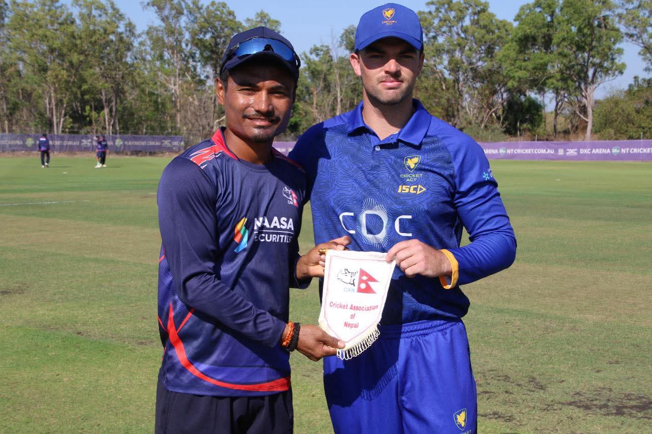 अष्ट्रेलियन क्रिकेट टेरीटरीविरुद्ध नेपाल ४१ रनले विजयी