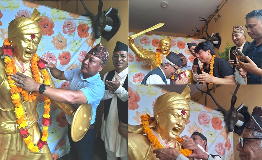 विरंगना कीर्तिलक्ष्मीको शालिक अनावरण गरिँदै