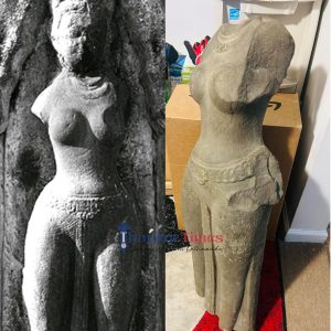 तीनथाना विष्णुदेवीबाट हराएको सरस्वतीको मूर्ति छाउनी आइपुग्यो, कहिले आइपुग्ला तीनथाना ?