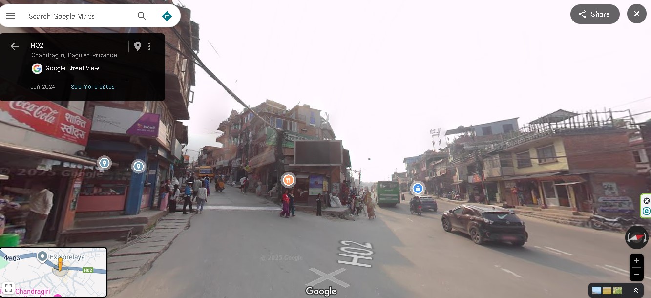 गुगल म्याप्समा चन्द्रागिरिको स्ट्रिट भ्यू हेर्नुभो ?