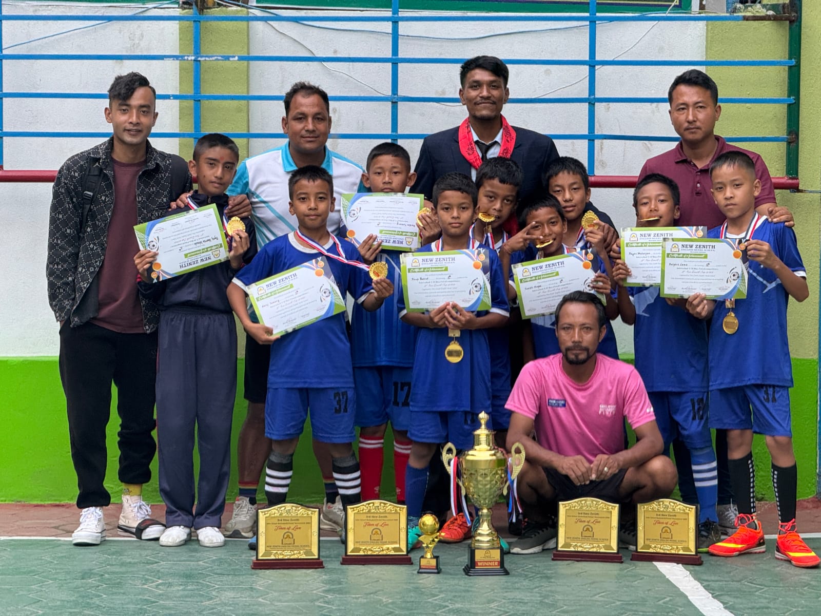 तेस्रो जेनिथ कप यु-११ छात्र फुटसलको उपाधि बेसिक लर्निङ स्कुललाई