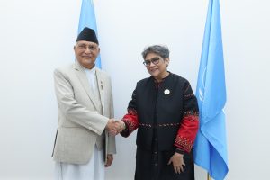 प्रधानमन्त्री ओली र राष्ट्र संघीय उपमहासचिवबीच भेटवार्ता