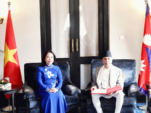 उपराष्ट्रपति यादव र भियतनामकी उपराष्ट्रपति सुआनबीच भेटवार्ता