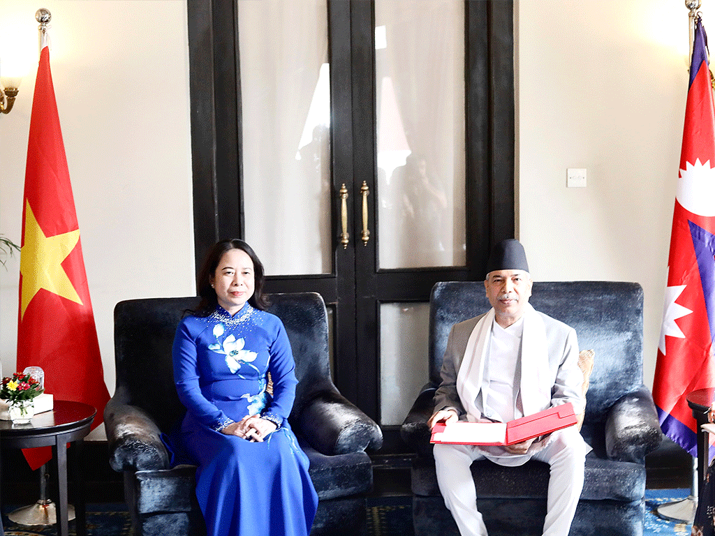 उपराष्ट्रपति यादव र भियतनामकी उपराष्ट्रपति सुआनबीच भेटवार्ता