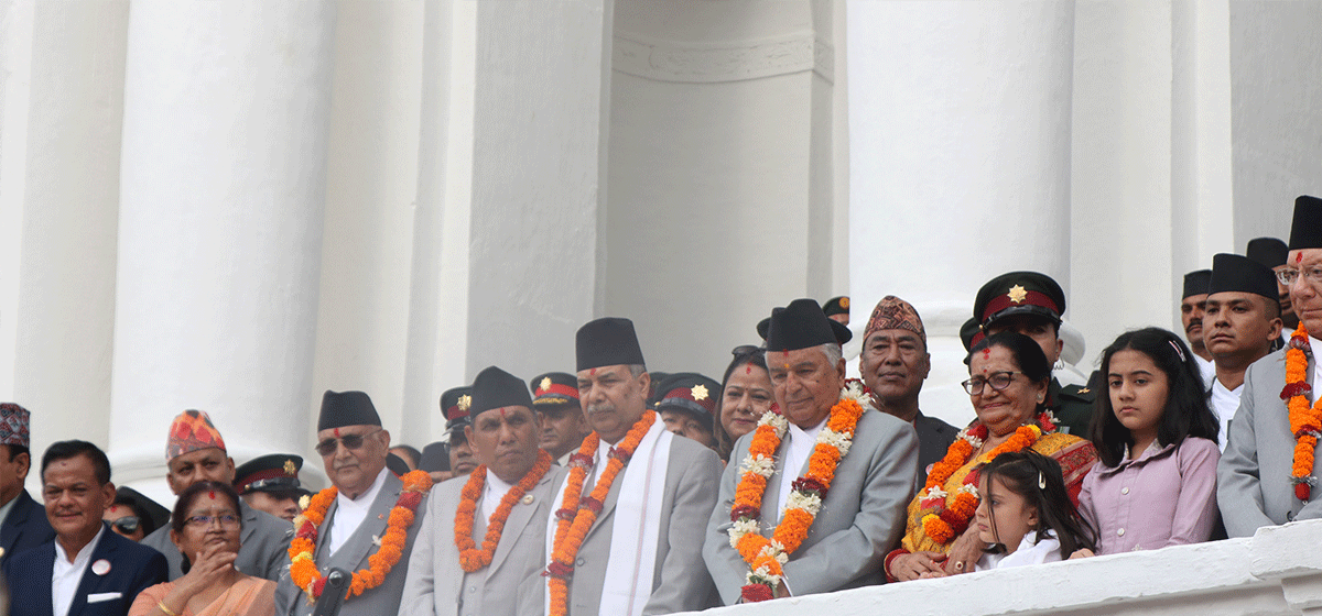 राष्ट्रपति पौडेलद्वारा इन्द्रजात्रा अवलोकन