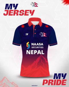 नेपाली क्रिकेट टोलीको नयाँ जर्सी सार्वजनिक
