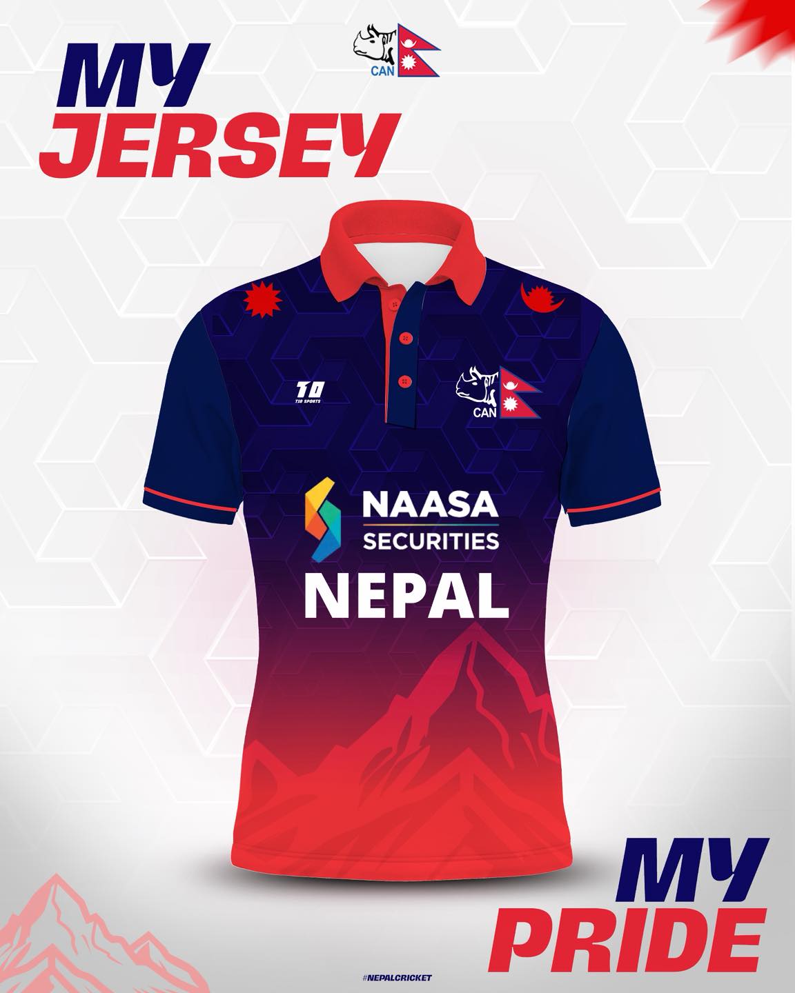 नेपाली क्रिकेट टोलीको नयाँ जर्सी सार्वजनिक