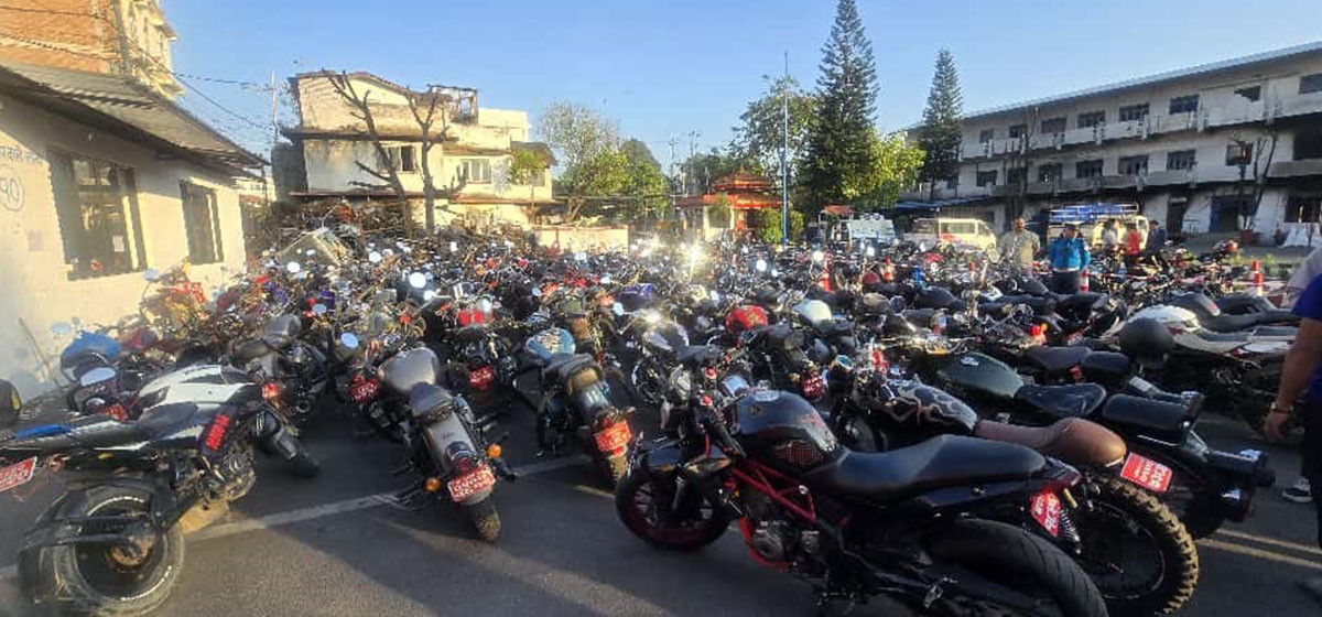 स्वरूप परिर्वतन गरिएका २७५ मोटरसाइकल काठमाडाैंबाट नियन्त्रणमा लिइयो
