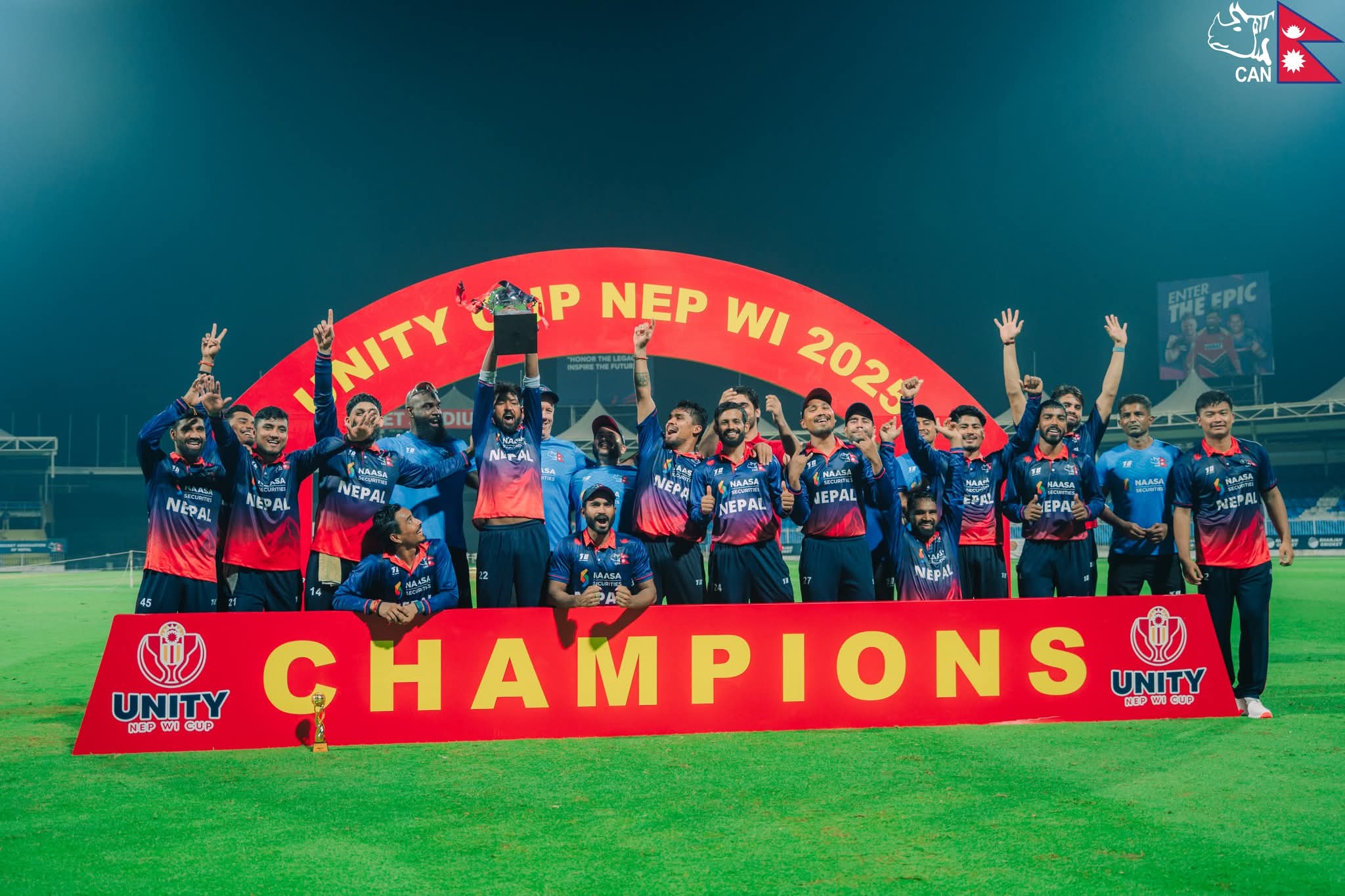 युनिटी कप क्रिकेट सिरिज नेपाललाई, अन्तिम खेलमा वेस्ट इन्डिज १० विकेटले विजयी
