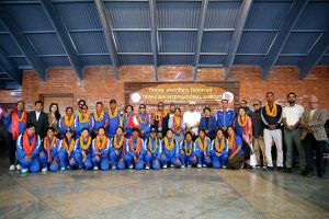 दृष्टिविहीन महिला टी-२० विश्वकपमा उपविजेता बनेको नेपाली टोली स्वदेश फिर्ता