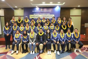 नेपाली महिला फुटबल टोलीको बिदाइ
