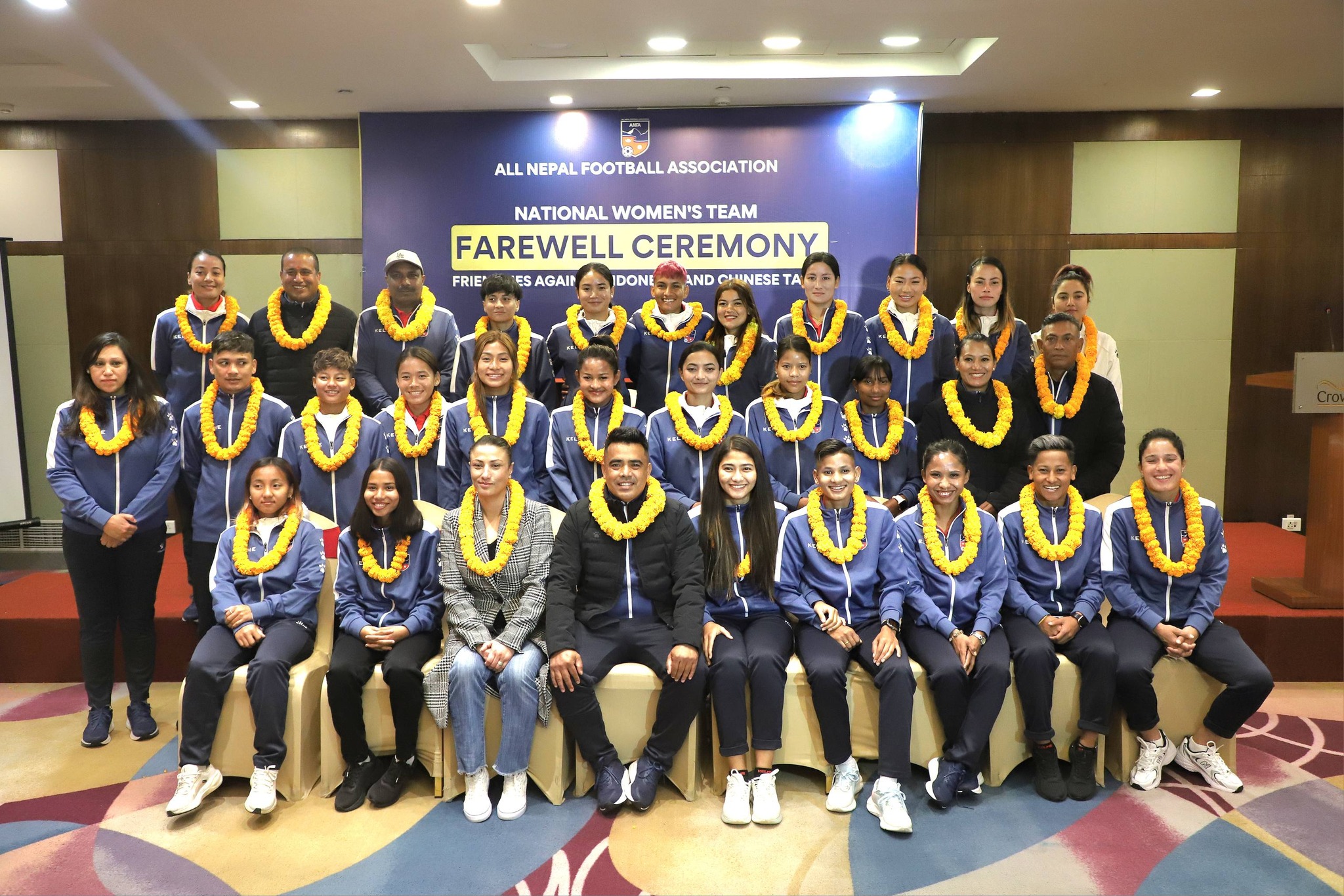 नेपाली महिला फुटबल टोलीको बिदाइ