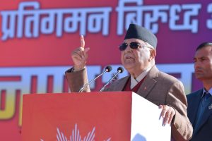 वर्तमान सरकार अवैधानिक तरिकाले लोकतन्त्रको विरुद्ध निर्माण भयाे : केपी ओली