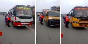 मापसे र लापसे गर्ने स्कुल बसका चालकसहित ९ जना चालक समातिए