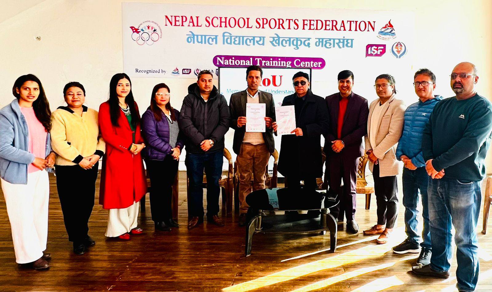 नेपाल विद्यालय खेलकुद महासंघ र अपेनबीच समझदारीपत्रमा हस्ताक्षर