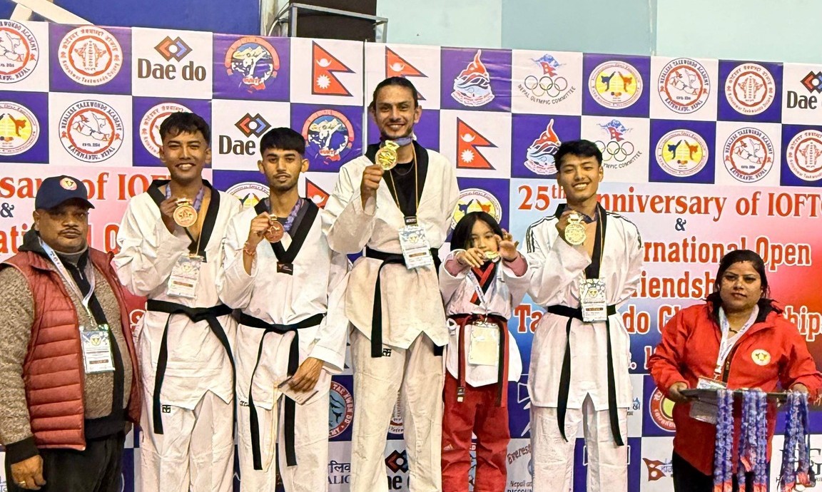 आईओएफटिसी तेक्वान्दो जारी, पहिलो दिन चन्द्रागिरिका २ जना खेलाडीलाई स्वर्ण