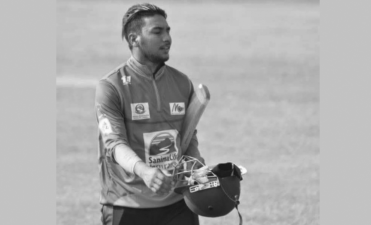 मोटरसाइकल दुर्घटनामा परि राष्ट्रिय क्रिकेट खेलाडी मिनष थापाको निधन