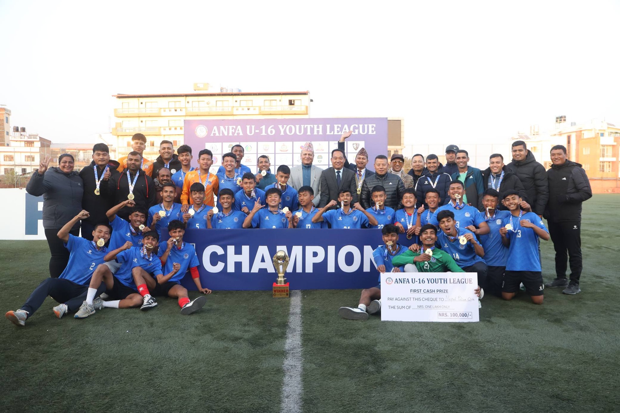 एन्फा यू-१६ युथ लिगको उपाधि नेपाल पुलिसलाई