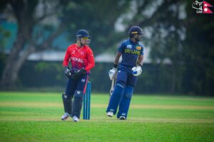 दोस्रो अभ्यास खेलमा पनि नेपाल श्रीलंका ‘ए’ सँग पराजित