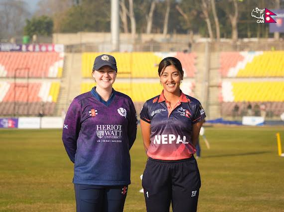 आईसीसी महिला टी-२० विश्वकप ग्लोबल छनोट: स्कटल्यान्डविरुद्ध पहिला बलिङ गर्दै नेपाल