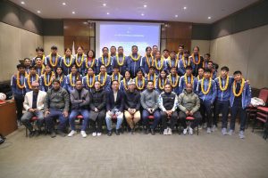 साफ फुटसल च्याम्पियनसिप खेल्ने नेपाली टिमको बिदाइ