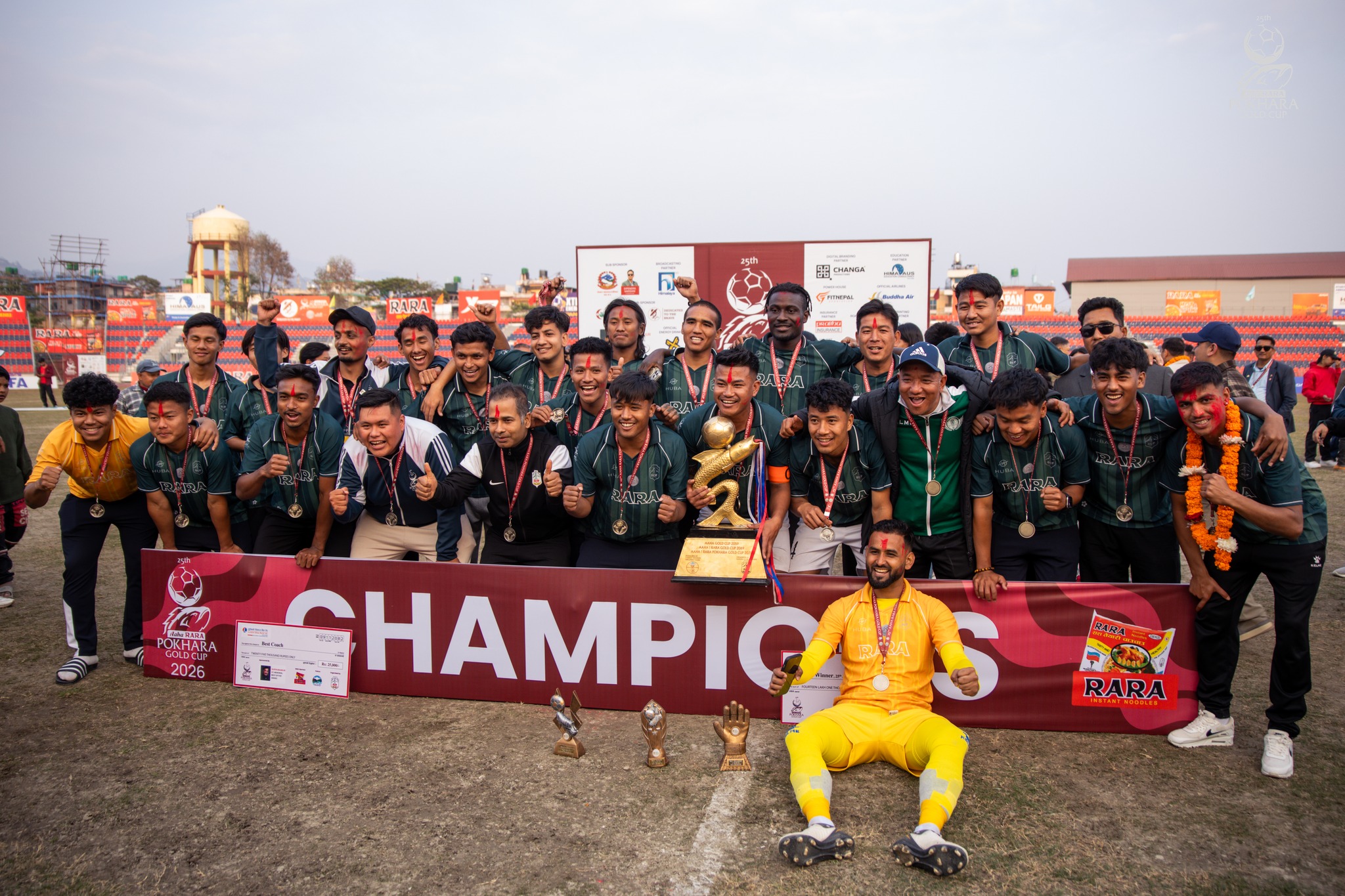 आहा रारा गोल्डकप फुटबलको उपाधि आयोजक सहारा क्लबलाई
