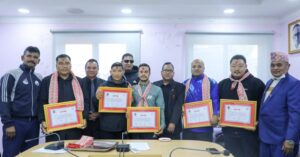 बक्सिङ प्रशिक्षक दिपक महर्जन सम्मानित