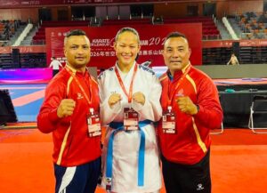 कराते लिग वान प्रिमियरमा एरिका गुरुङलाई रजत पदक