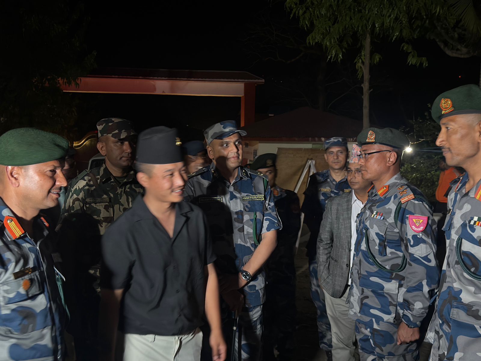 गृहमन्त्री गुरुङद्वारा कुरिनटारस्थित सशस्त्रको विपद् व्यवस्थापन शिक्षालयको निरीक्षण