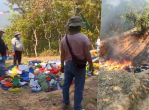 जथाभावी फोहोर जलाएको दक्षिणकाली नगर प्रहरी बलले फेला पारेपछि