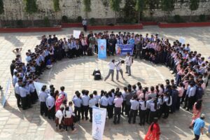 लागुपदार्थ दुर्व्यसनविरुद्ध चेतना जगाउन थानकोटमा सडक नाटक देखाउँदै डियर वाक स्कुल