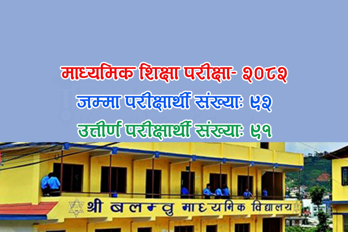 एसइई-२०८२: बलम्बु माविका ९२ मध्ये ९१ जना विद्यार्थी उत्तीर्ण
