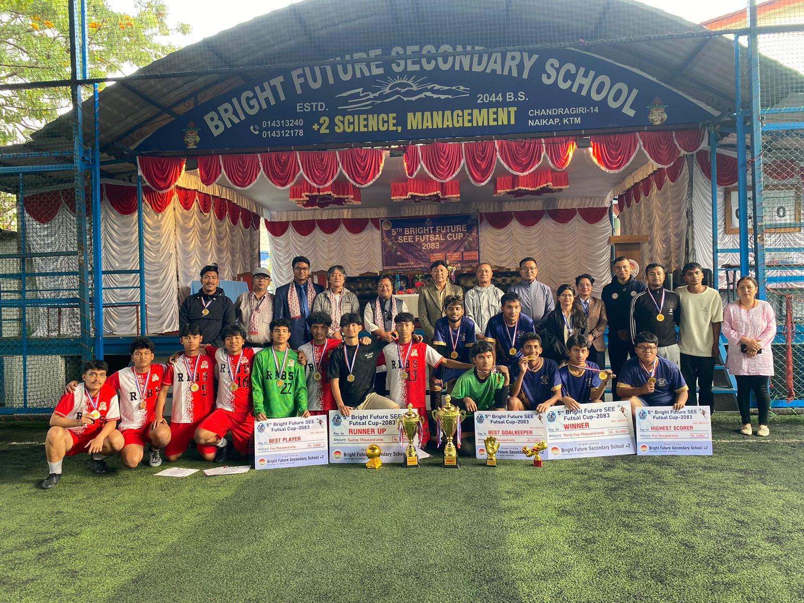 पाँचौं ब्राइट फ्युचर एसइई कप फुटसलको उपाधि विल्सन एकेडेमीलाई, रिब्स दोश्रो