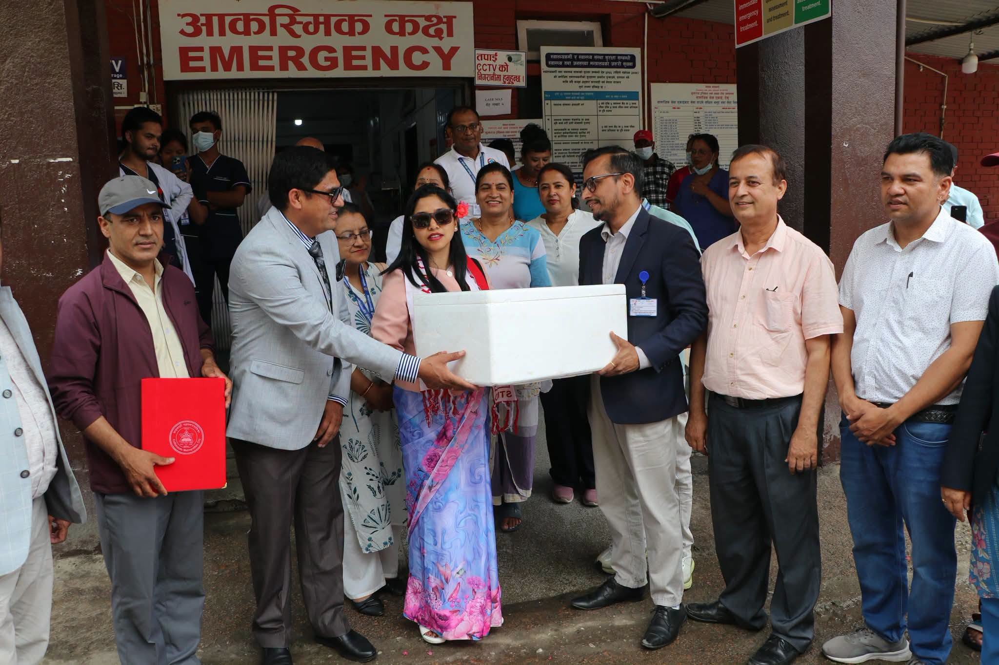 टेकु अस्पताललाई काठमाडौँ महानगरपालिकाले दियो १८ सय भाइल एन्टी रेबिजविरुद्धको खोप