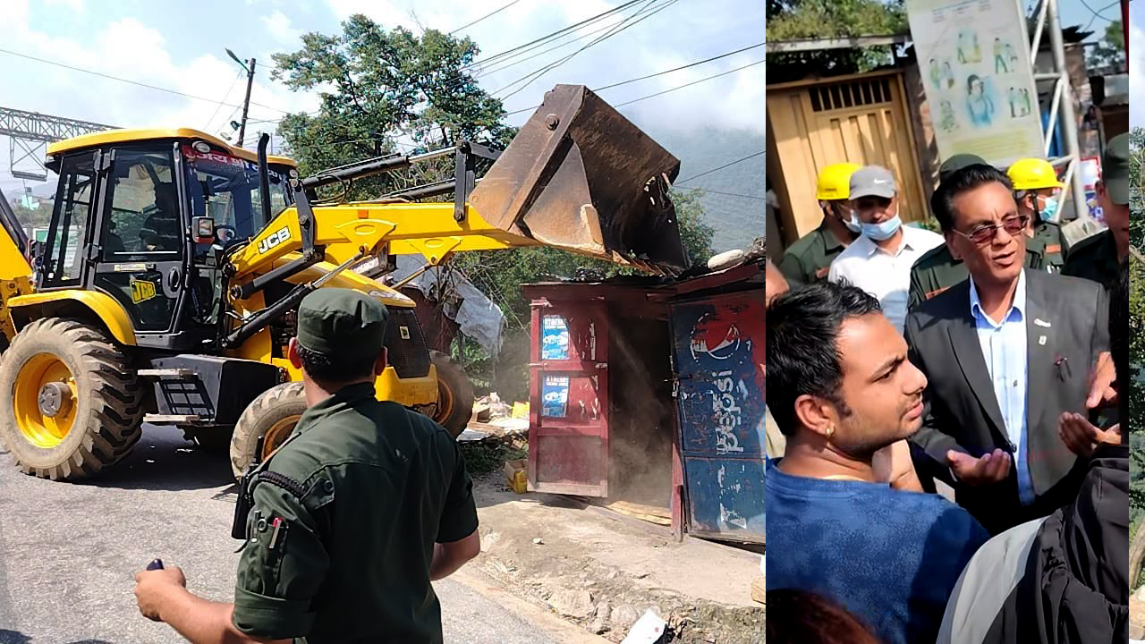 मेयर आफैं फिल्डमा उत्रिएपछि अतिक्रमणविरुद्ध चन्द्रागिरि नगरपालिकामा डोजर अभियान सुरु