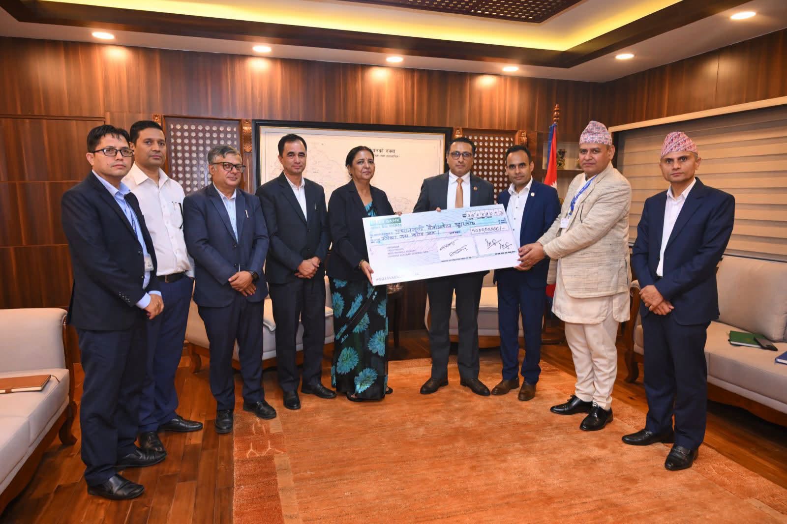 नेपाल टेलिकमद्वारा कोषमा १० करोड रुपैयाँ सहयोग
